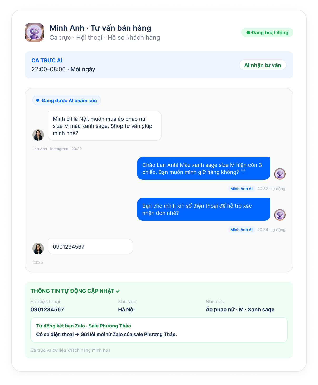 Set AI consulting shifts, auto-collect numbers and fill fields