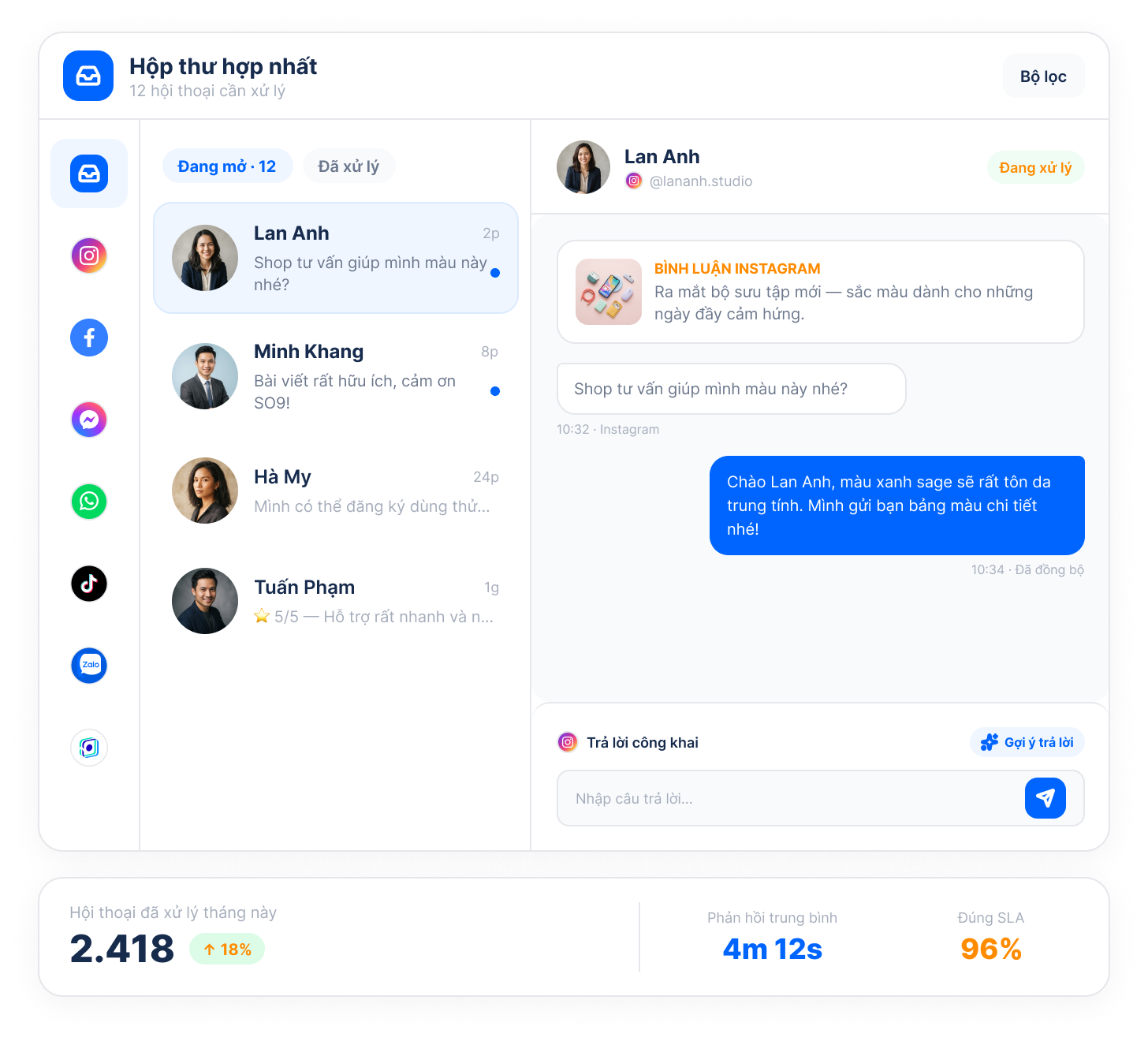 All messages, one inbox